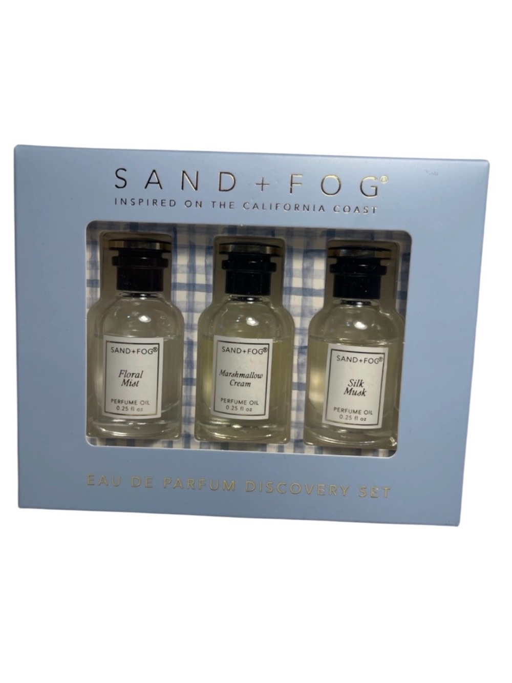 Sand + Fog Discovery Set of Three 0.25 oz Scented Body Oils - NIB **